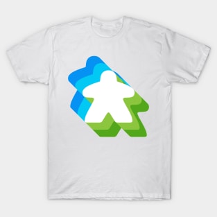 Green and Blue Board Game Meeple T-Shirt